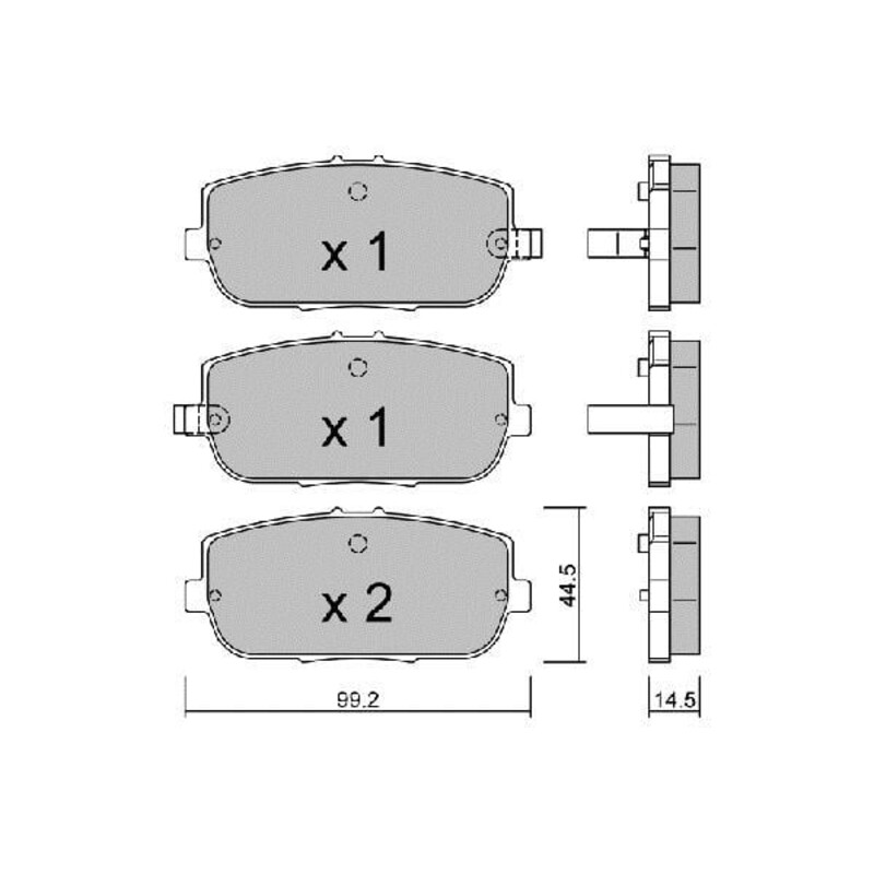 Aisin Rear Brake Pads for Mazda MX-5 NC